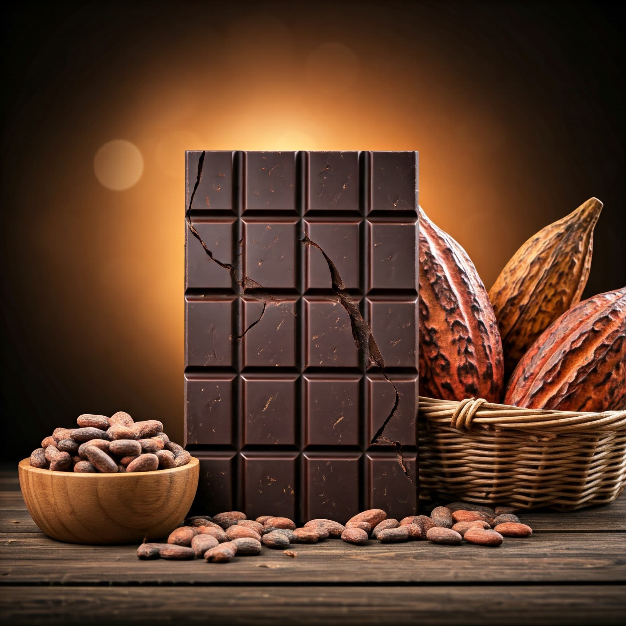 Barretta di Cioccolato Fondente (Immagine Generata da IA)