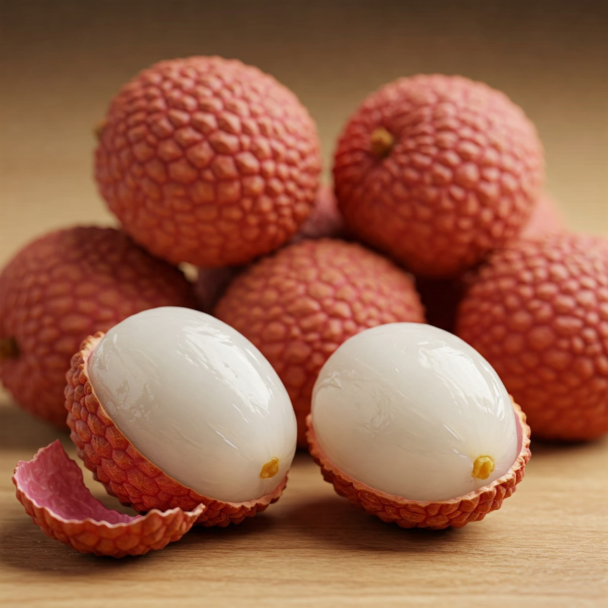 ताज़ा लीची (एआई-जनित छवि)
