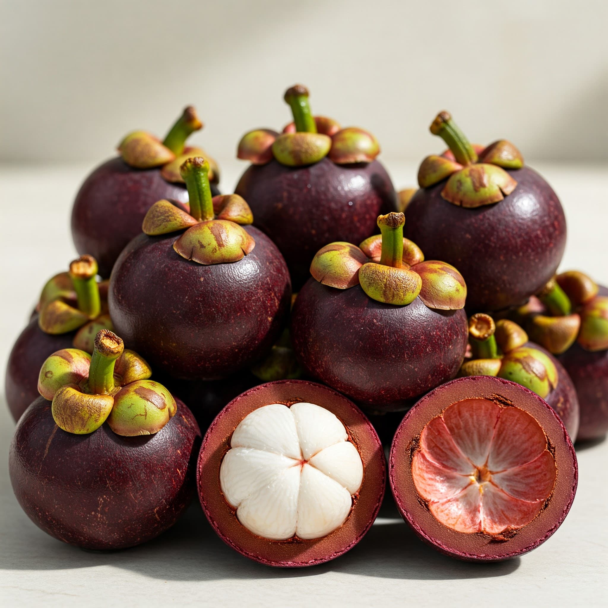 ताज़ा मैंगोस्टीन (एआई-जनित छवि)