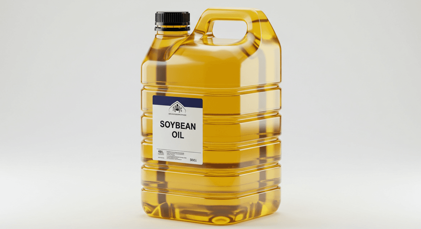 Olio di soia in un tanica da 50 L (immagine generata dall'IA)