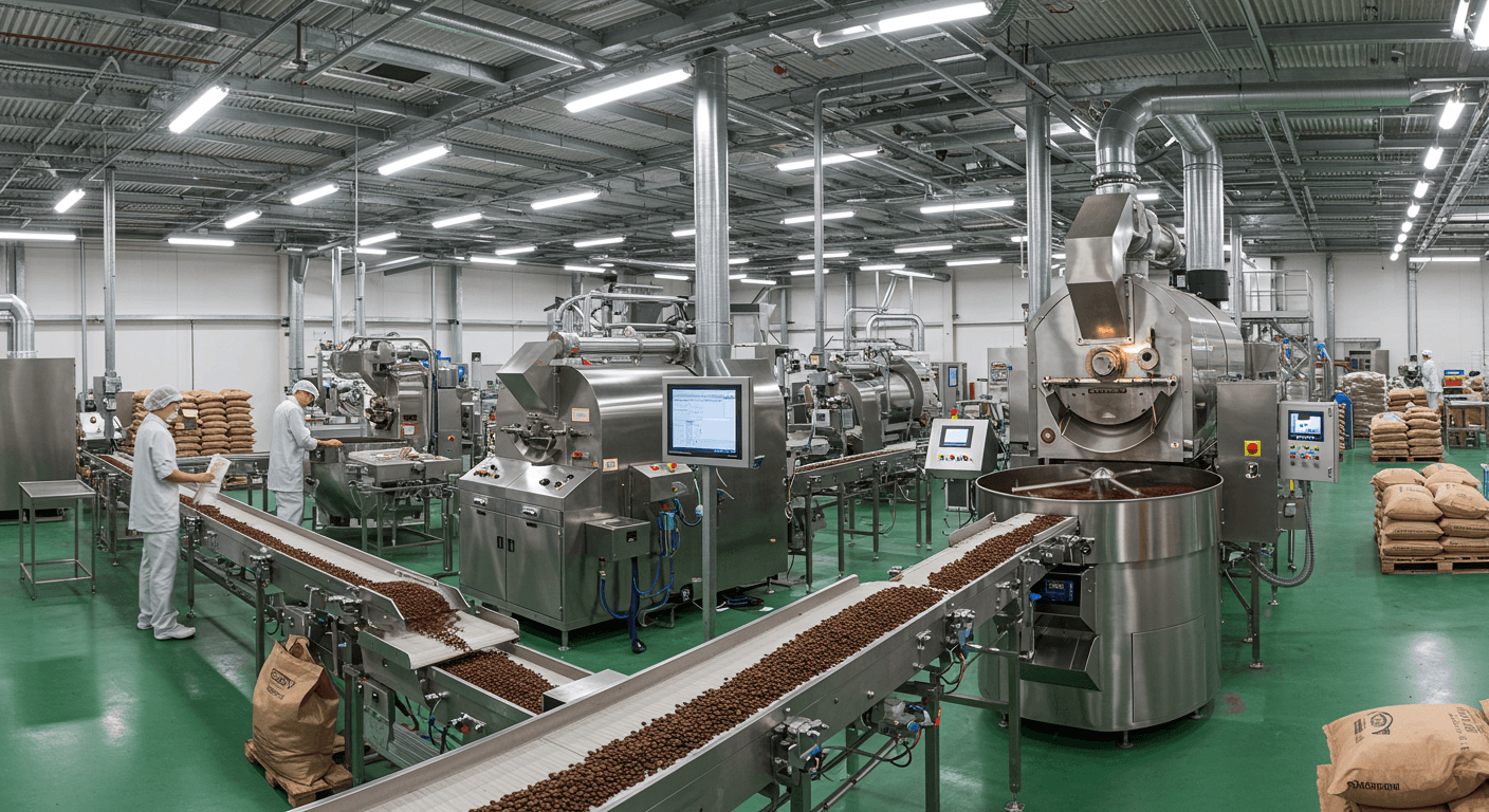 Kaffeeverarbeitungsanlage (KI-generiertes Bild)