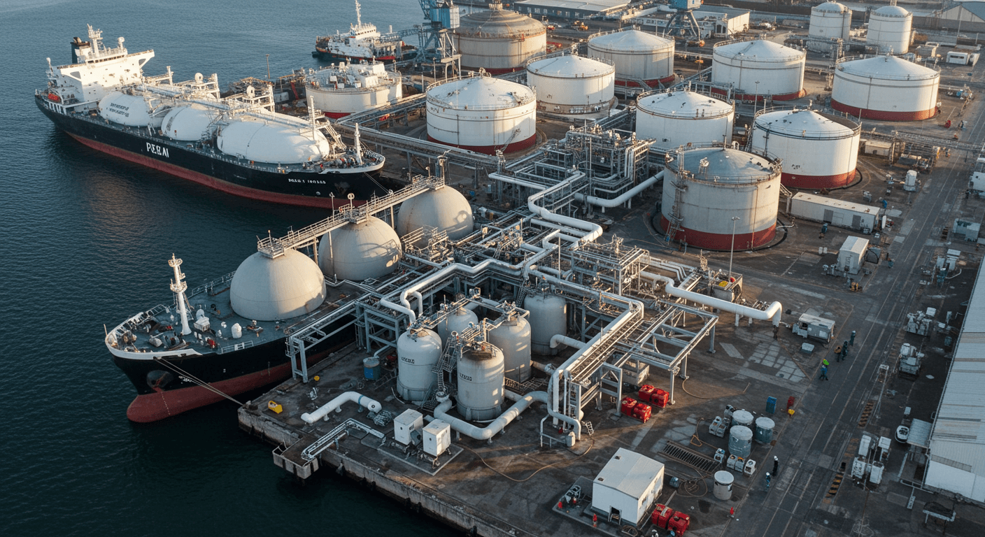 Une expédition de gaz liquéfiés en vrac (image générée par l'IA).
