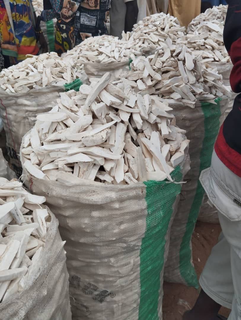 Dried cassava chips in a bag (Deko Group / public domain).