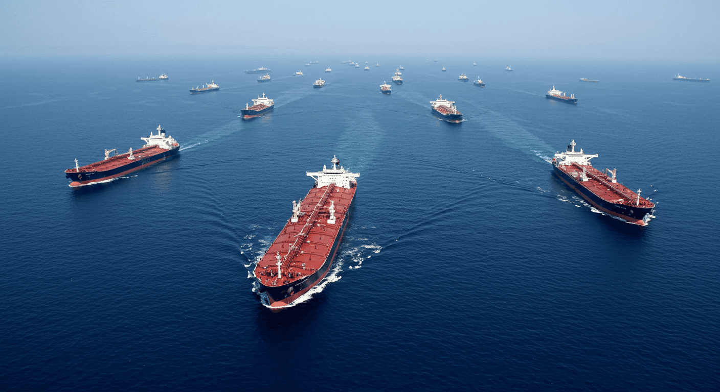 A shipment of crude oil (AI-generated image).