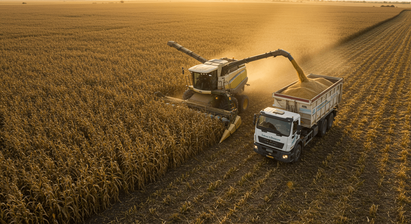 阿根廷的玉米收获（由人工智能生成的图像）