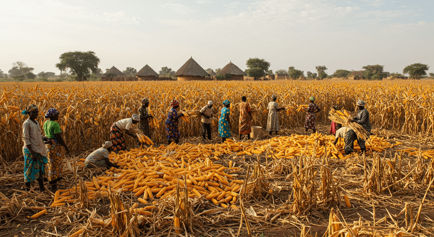 马里的玉米收获（由人工智能生成的图像）