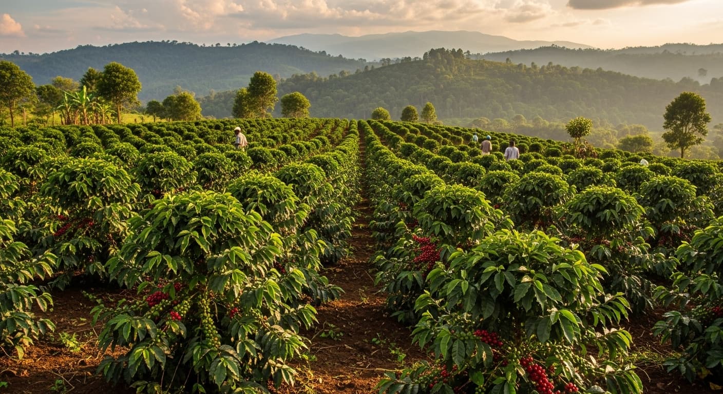 Coffee field in Uganda (AI-generated image)