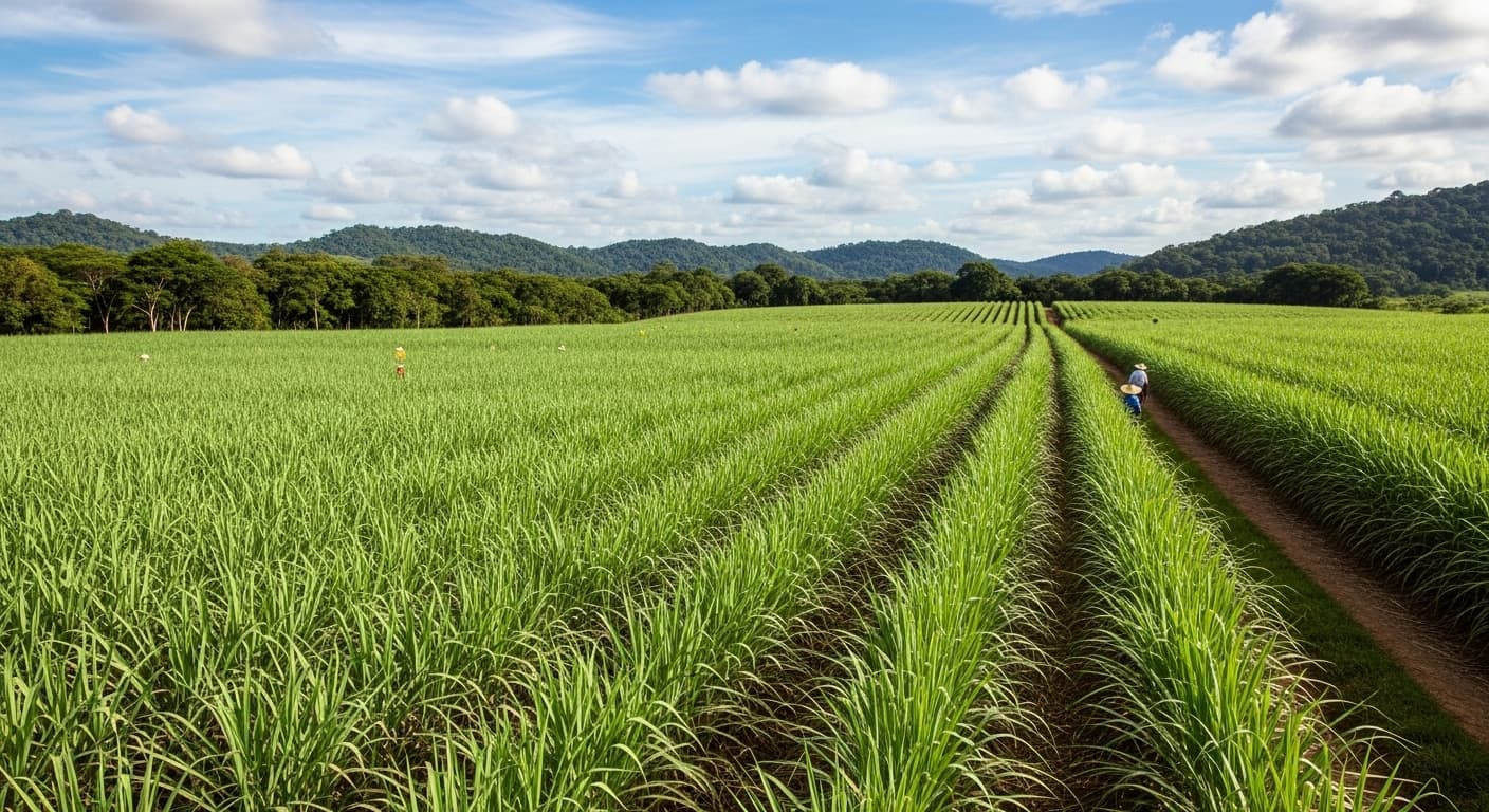 Sugarcane fields in Brazil (AI-generated image)